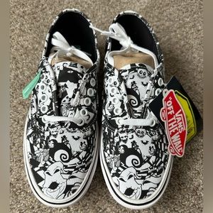 Vans Black and White Graphic Sneakers